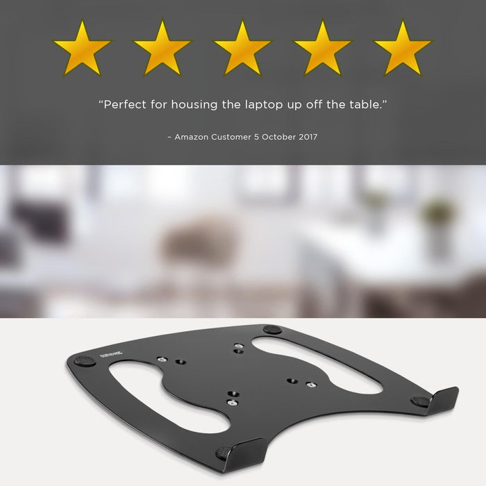 Zoomgoods Laptop Attachment Stand DML2, Desk Mount Support Tray for Laptop, Tablet or MacBook, VESA 75/100, 8kg Capacity, Compatible with DM15 DM25 DM45 DM55 DM65 DMUSB DMDC DMG