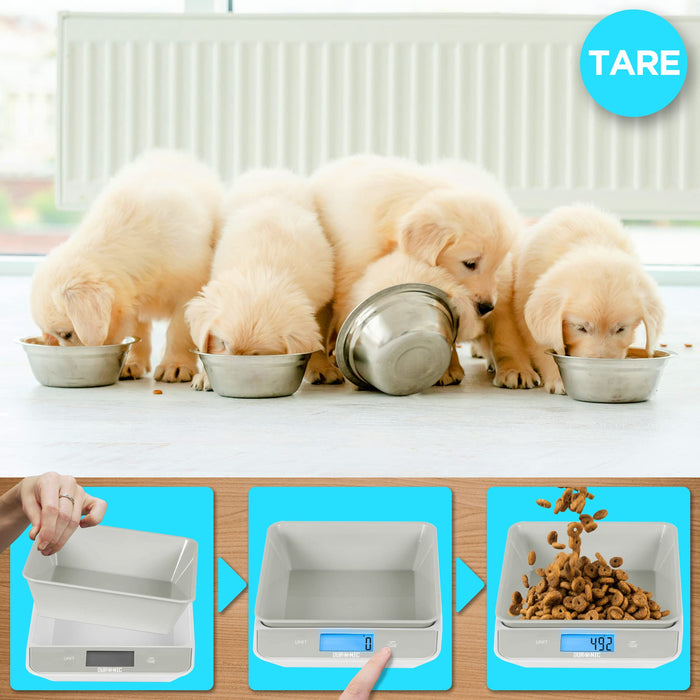 Zoomgoods Digital Kitchen Scales KS100 GY Electronic Kitchen Scale with Bowl Measuring Weighing Scale Grey Baking Scale for Cooking Baking Mail Pet Food Measurement Baker Weight Scale, Tare LCD Display