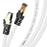 Zoomgoods Ethernet Cable 3M High Speed CAT 8 Patch Network Shielded Lead 2GHz / 2000MHz / 40 Gigabit, CAT8 SFTP Wire, Snagless RJ45 Super-Fast Data - White