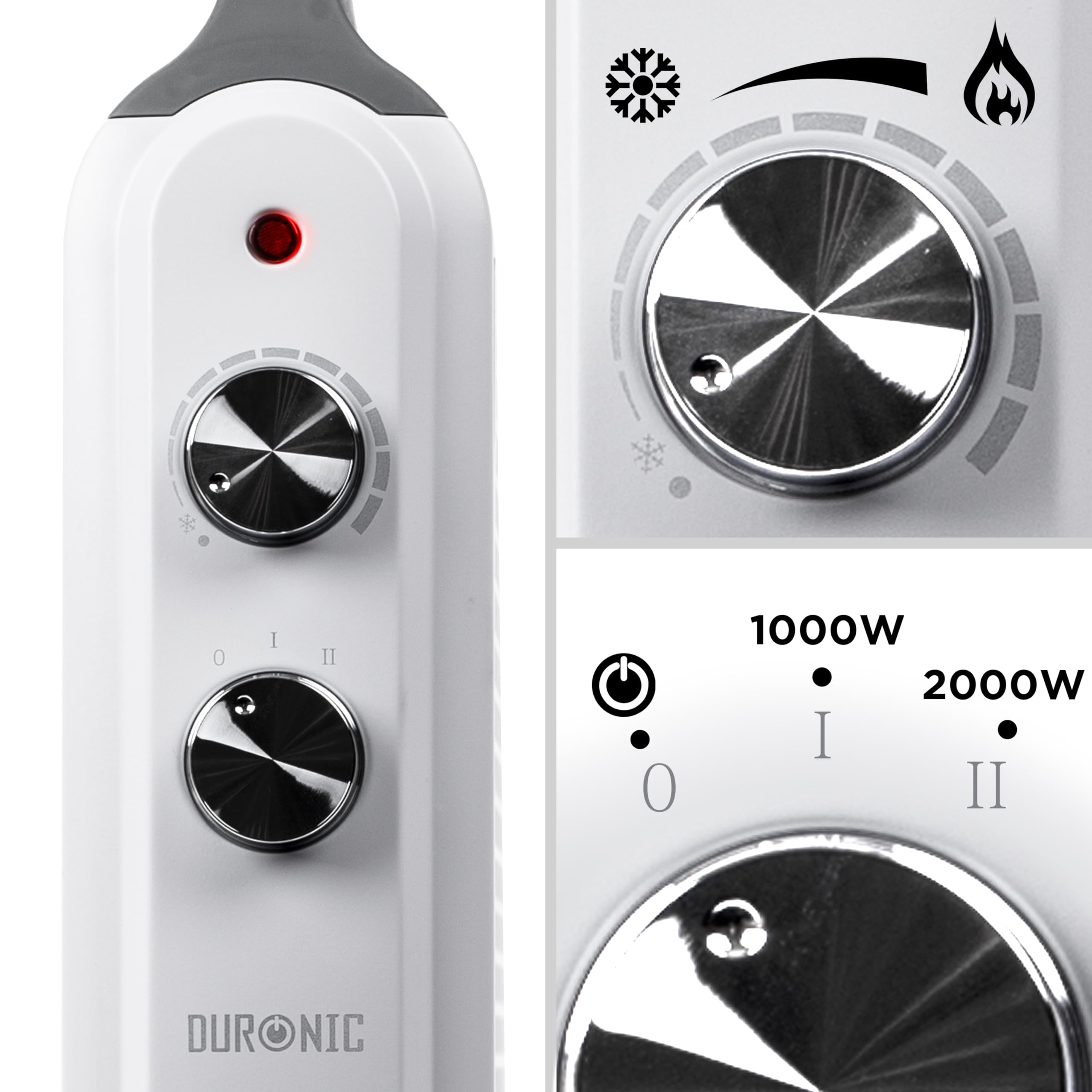 Zoomgoods Electric Heater HV180 WE Oil Free Convection Heaters, Micathermic Panel Heaters, Portable Radiator with Mica Panels Convector Radiators for Heating Up Homes, Bedrooms, Offices & Garage Spaces