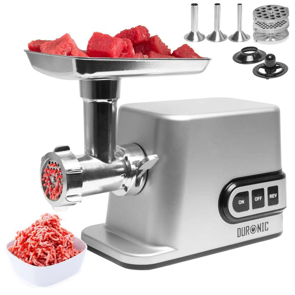 Zoomgoods Meat Grinder MG301, Electric Meat Mincer Machine, Sausage Maker and Kibbeh Maker, Grinder Mixer for Food, Meat, Fish, Vegetables, Kebabs at Home, Stainless Steel Plates