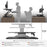 Zoomgoods Sit-Stand Desk DM05D12 | Height Adjustable Office Workstation | 64x45.5cm Platform | Raises from 12-41cm | Riser for PC Computer Screen, Keyboard, Laptop | Ergonomic Desktop Table Converter