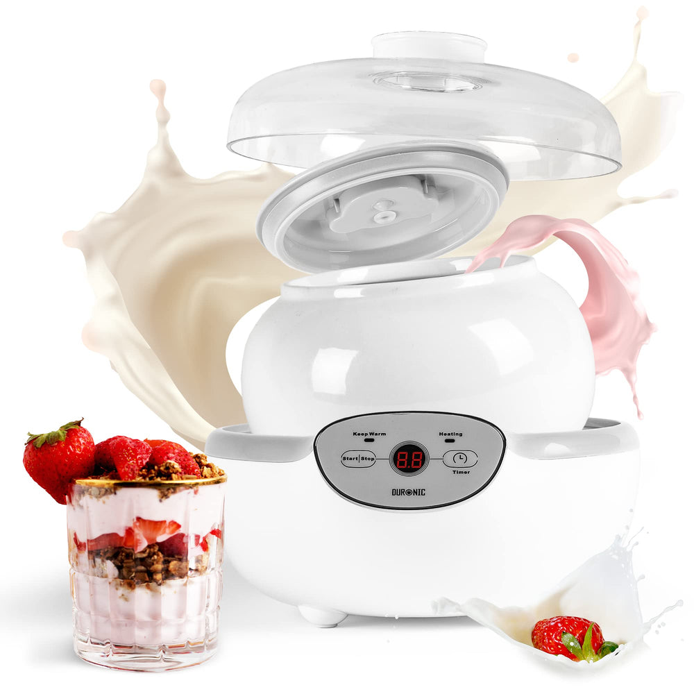 Zoomgoods Digital Yoghurt Maker YM1 Electric Yoghurt Making Machine with Large 1.5 Litre Ceramic Pot Make Fresh Homemade Bio-Active Yoghurt