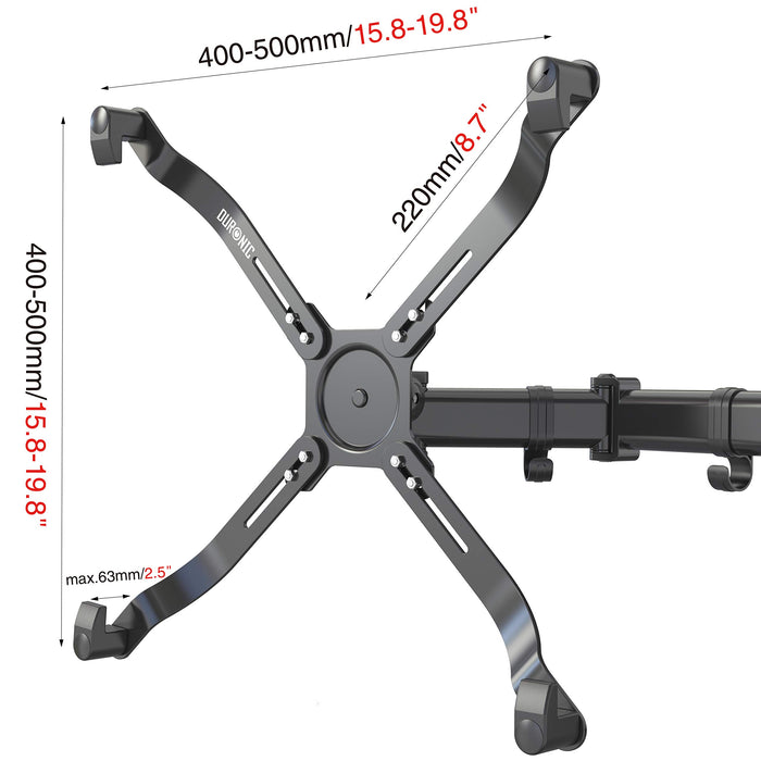 Zoomgoods NON VESA Monitor Adapter DMAD1NV | Mounting Kit for TV & PC Monitor Screens Up To 27” Without VESA Rear Fixing Holes | Weight Capacity 8kg | Existing Monitor Arm VESA 75/100 Mounting Pattern