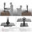 Zoomgoods Sit-Stand Desk DM05D14 | Height Adjustable Office Workstation | 65x51cm Platform | Raises 7-44cm | Riser for PC Computer Screen and Keyboard | Ergonomic Desktop Converter with Screen Mount