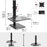 Zoomgoods Sit-Stand Desk DM05D14 | Height Adjustable Office Workstation | 65x51cm Platform | Raises 7-44cm | Riser for PC Computer Screen and Keyboard | Ergonomic Desktop Converter with Screen Mount
