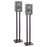 Zoomgoods SPS1022-80 Speaker Stand (Pair) - 80cm Height, Steel Base Supports, Floor/Table Standing with Spikes, Shoes, Pads, Insulating - Better Audio Quality - Black