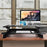 Zoomgoods Sit-Stand Desk DM05D7 | Electric Height Adjustable Office Workstation | 92x55cm Platform | Raises from 18-41cm | Riser for PC Computer Screen, Keyboard, Laptop | Ergonomic Desktop Converter