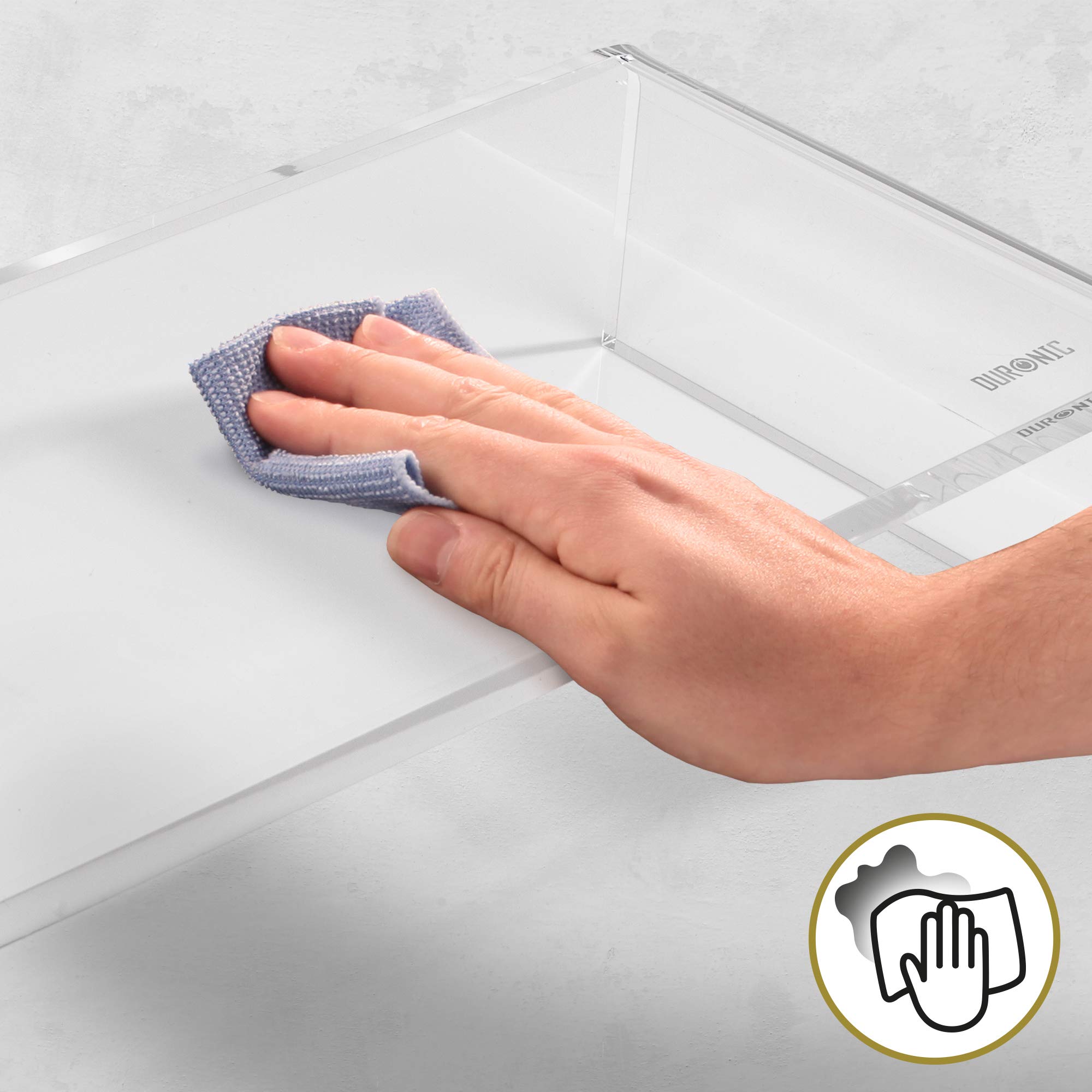 Zoomgoods Monitor Stand Riser DM053 | Laptop and Screen Stand for Desktop | Clear Acrylic | Support for a TV or PC Computer Monitor | Ergonomic Office Desk Shelf | 30kg Capacity | 50cm x 20cm