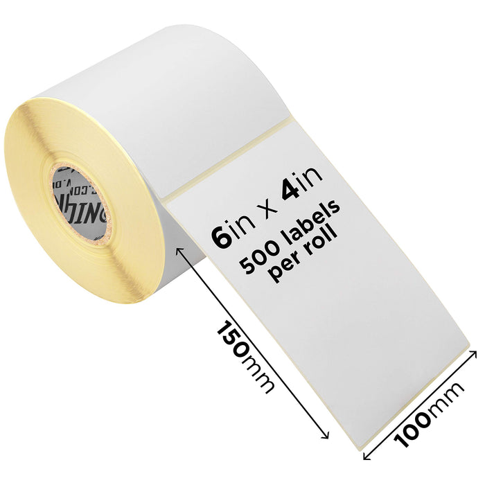 Zoomgoods Thermal Labels LL4X6 (396 Rolls / Pallet) | 500x Label Roll | 100x150mm (6x4”) | Perforated | Grade A Adhesive Printer Address Labels for Packages & Envelopes | 396 Pack | Bulk Buy