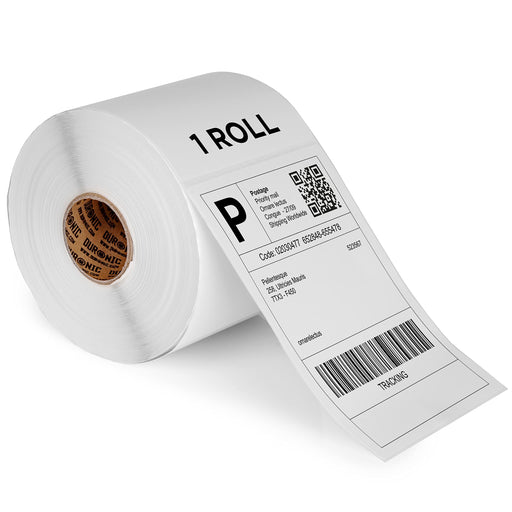 Zoomgoods Thermal Labels LL4X6 [500 Labels-1 Roll] | 100x150mm (6X 4”) Self-Adhesive Shipping Labels | Ideal Postage Labels for Etsy, Shopify, Ebay, Amazon, Royal Mail, FedEx, UPS, Hermes | 1 ROLL Pack