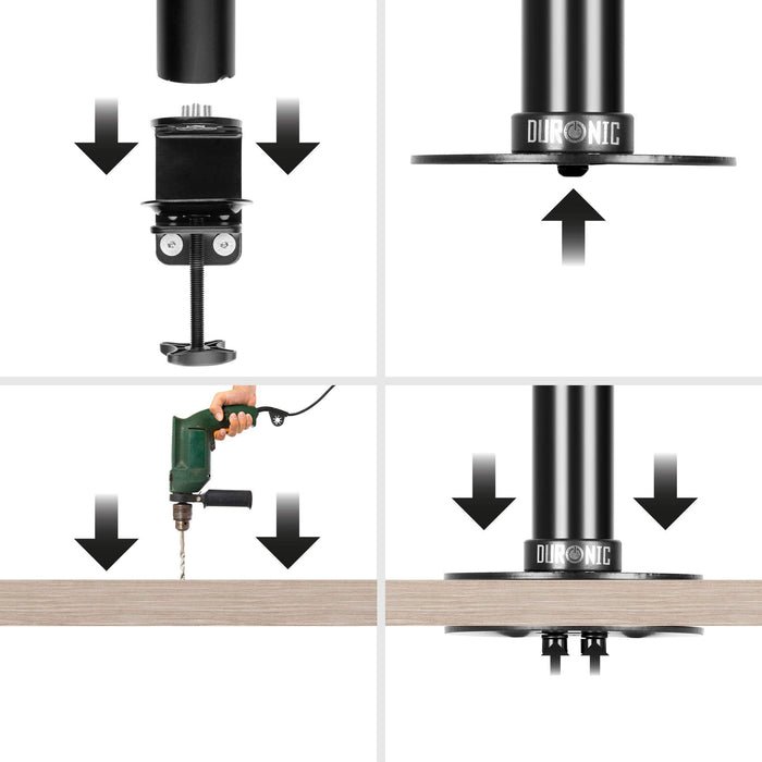 Zoomgoods Grommet 1 [SILVER] DM-GR-01 SR | Adaptor for Fixing Monitor Arm Bracket via a Hole in the Desk | Compatible with Zoomgoods Desk Mounts DM15, DM25, DM35 and DM45 Ranges ONLY