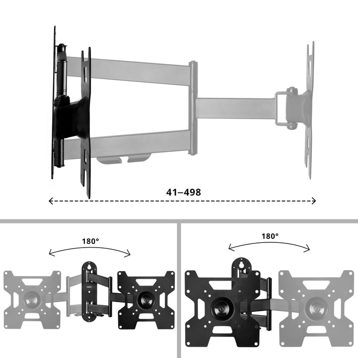 Zoomgoods TVB1135 TV Bracket, Cantilever Wall Mount for 23-37" Television Screen, Tilting Action +15°/-15, Fits up to 200x200mm, For Flat Screen (25kg)