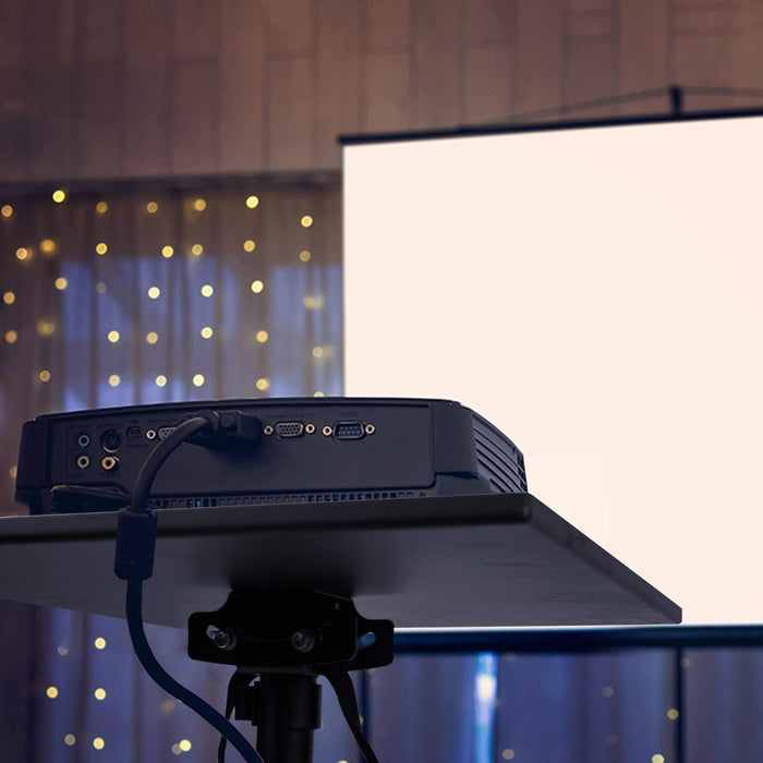 Zoomgoods Projector Stand WPS20 | Adjustable Floor Table Tray on Wheels Only | Tall Moveable Laptop Trolley | 5kg Capacity