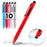 Zoomgoods Stylus Pens IS10M [Multi Colour] [pack of 10] Refillable Ballpoint Pen & Rubber Stylus 2-in-1, Capacitive Stylus Pens for Touch Screen Devices for iPad, Tablet, Surface, Laptops, Kindle