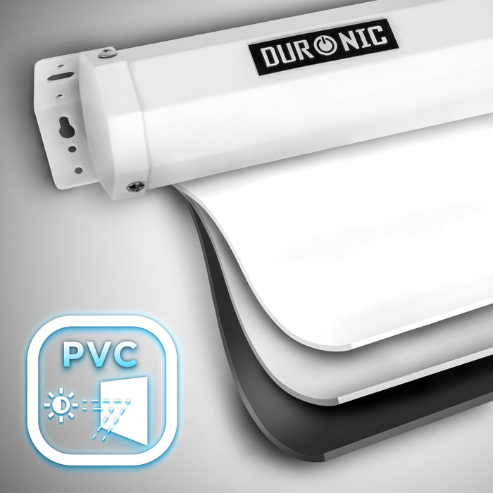 Zoomgoods Projector Screen MPS70 /169 WE, Manual Projection Screens,70” Pull Down Movie Screen, 16:9 Ratio Home Theatre Cinema Screen, Ideal for Home, Classroom, Office Presentations White