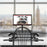 Zoomgoods DM05D5 Corner Sit-Stand Desk | Height Adjustable | Office Workstation | 110x41cm Platform | Raises 15-50cm | Riser for PC Computer Screen, Keyboard, Laptop | Ergonomic Desktop Table Converter