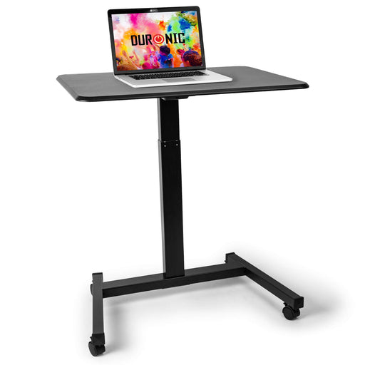 Zoomgoods Sit-Stand Desk WPS47 | Portable Ergonomic Desk for Laptop | 80x50cm Platform | Multi-Use Video Projector Table on Wheels | Adjustable Height by Handle | 30kg Capacity | Home Office Workspace…