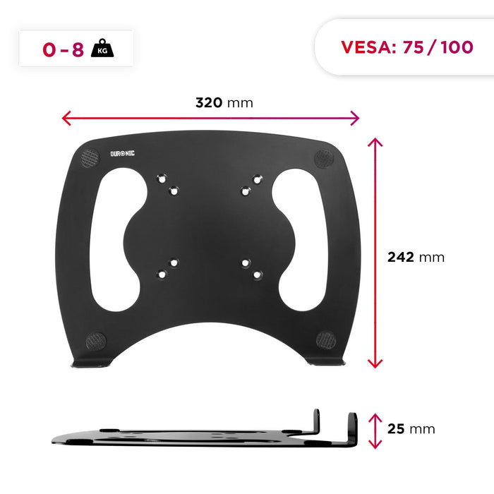 Zoomgoods Laptop Attachment Stand DML2, Desk Mount Support Tray for Laptop, Tablet or MacBook, VESA 75/100, 8kg Capacity, Compatible with DM15 DM25 DM45 DM55 DM65 DMUSB DMDC DMG