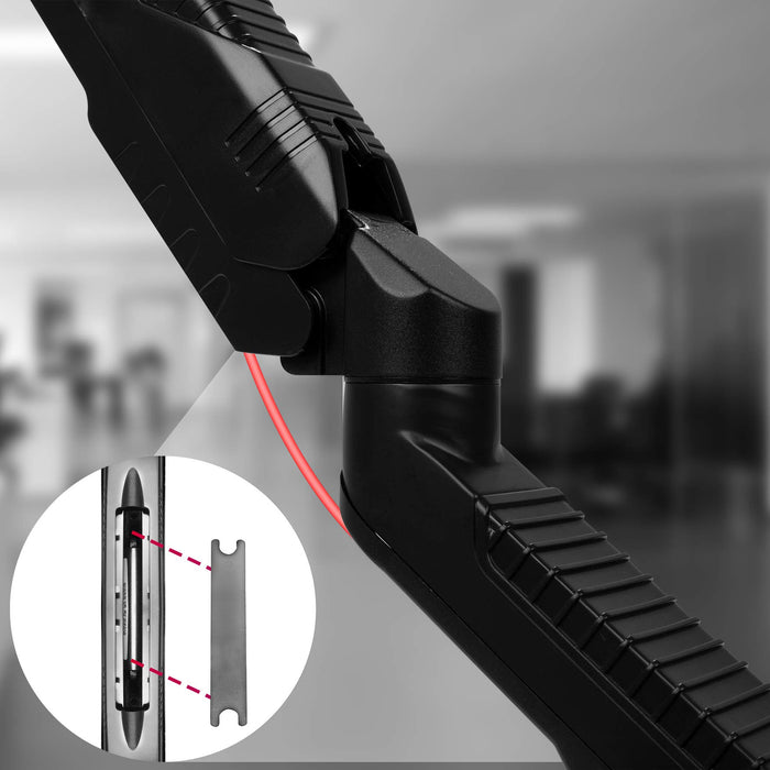 Zoomgoods Dual Monitor Arm Stand DMDCL1X1 | Double/Twin PC Desk Mount | Height Adjustable | For 13-24 Inch LED LCD Screen & Laptop | VESA 75/100 | 6.5kg Capacity