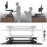 Zoomgoods DM05D5 Corner Sit-Stand Desk | Height Adjustable | Office Workstation | 110x41cm Platform | Raises 15-50cm | Riser for PC Computer Screen, Keyboard, Laptop | Ergonomic Desktop Table Converter