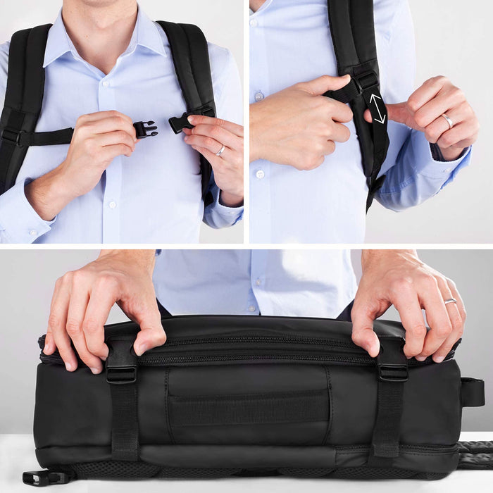 Zoomgoods Laptop Backpack LB26 Cabin Bag Max Cabin Size Case Water Resistant Rucksack Internal Padded Laptop MacBook Sleeve Business Work Rucksack Bag