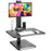 Zoomgoods Sit-Stand Desk DM05D14 | Height Adjustable Office Workstation | 65x51cm Platform | Raises 7-44cm | Riser for PC Computer Screen and Keyboard | Ergonomic Desktop Converter with Screen Mount