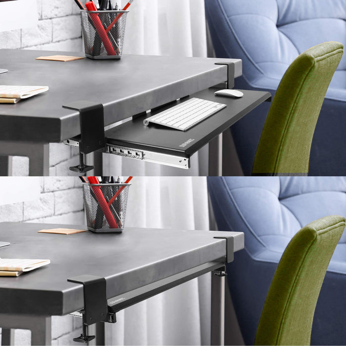 Zoomgoods Keyboard Drawers DKTPX1 Desk Extender with Keyboard Pull Out Tray Ergonomic Under Desk Drawer for Keyboards Mouse Improved Posture