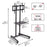 Zoomgoods Mobile TV Stand on Wheels TVS5T1, Trolley Mount with Shelf Heavy duty for 32-70 Inch Flat Screen Television LCD LED OLED QLED, VESA Up to 600x400, Max. 68kg / 150lbs Capacity