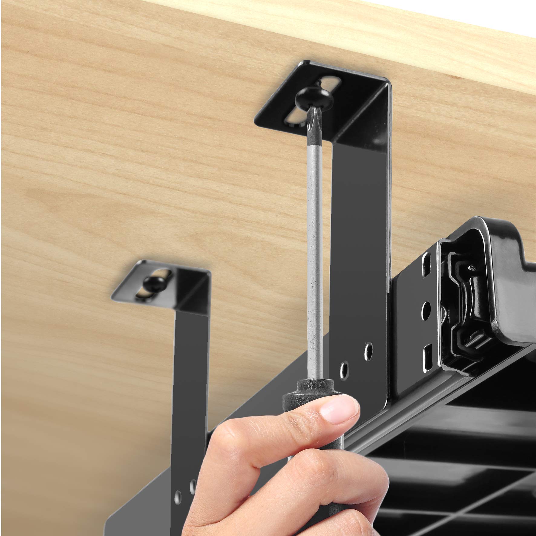 Zoomgoods Keyboard Drawers DKTSX2 Desk Extender with Keyboard Pull Out Tray Ergonomic Under Desk Drawer for Keyboards Mouse Improved Posture