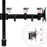 Zoomgoods Computer Quad Monitor Arms DM254 Adjustable Quad Monitor Stand Riser Clamp for 13-27” screens 4 Monitor Desk Mounts with VESA 75/100 Four Monitor Mount with 8kg Capacity Stand for Home Office
