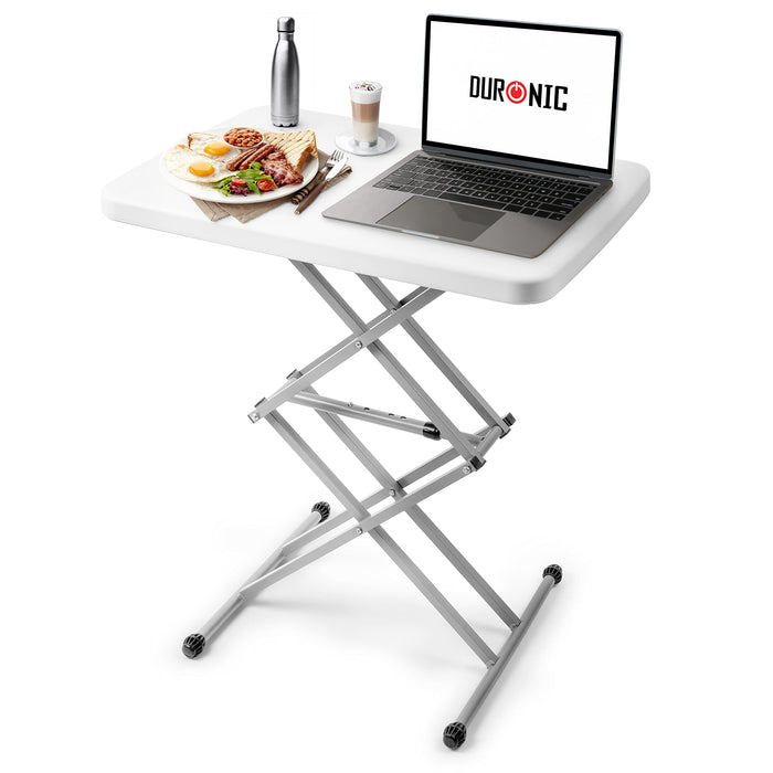 Zoomgoods Folding Table CT13, Height Adjustable Scissor Table, Garden Trestle Table, Portable Occasional Table for BBQ, Picnic, Party, Crafting, TV Dinner, Camping, Laptop Work Desk