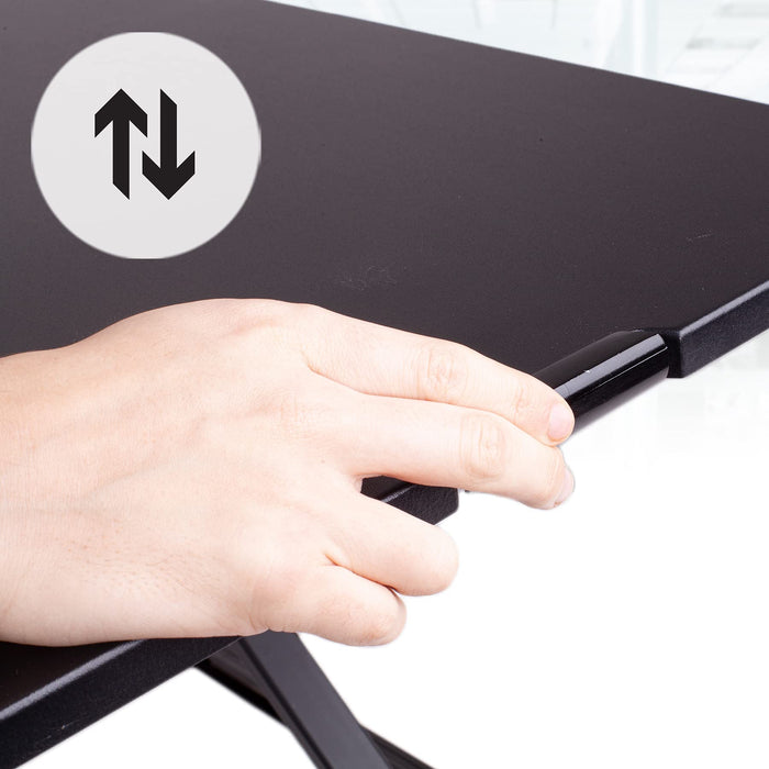 Zoomgoods Sit-Stand Desk DM05D24 | Height Adjustable Office Workstation | 74x47cm Platform | Raises from 5-40cm | Riser for PC Computer Screen, Keyboard, Laptop | Ergonomic Desktop Table Converter…