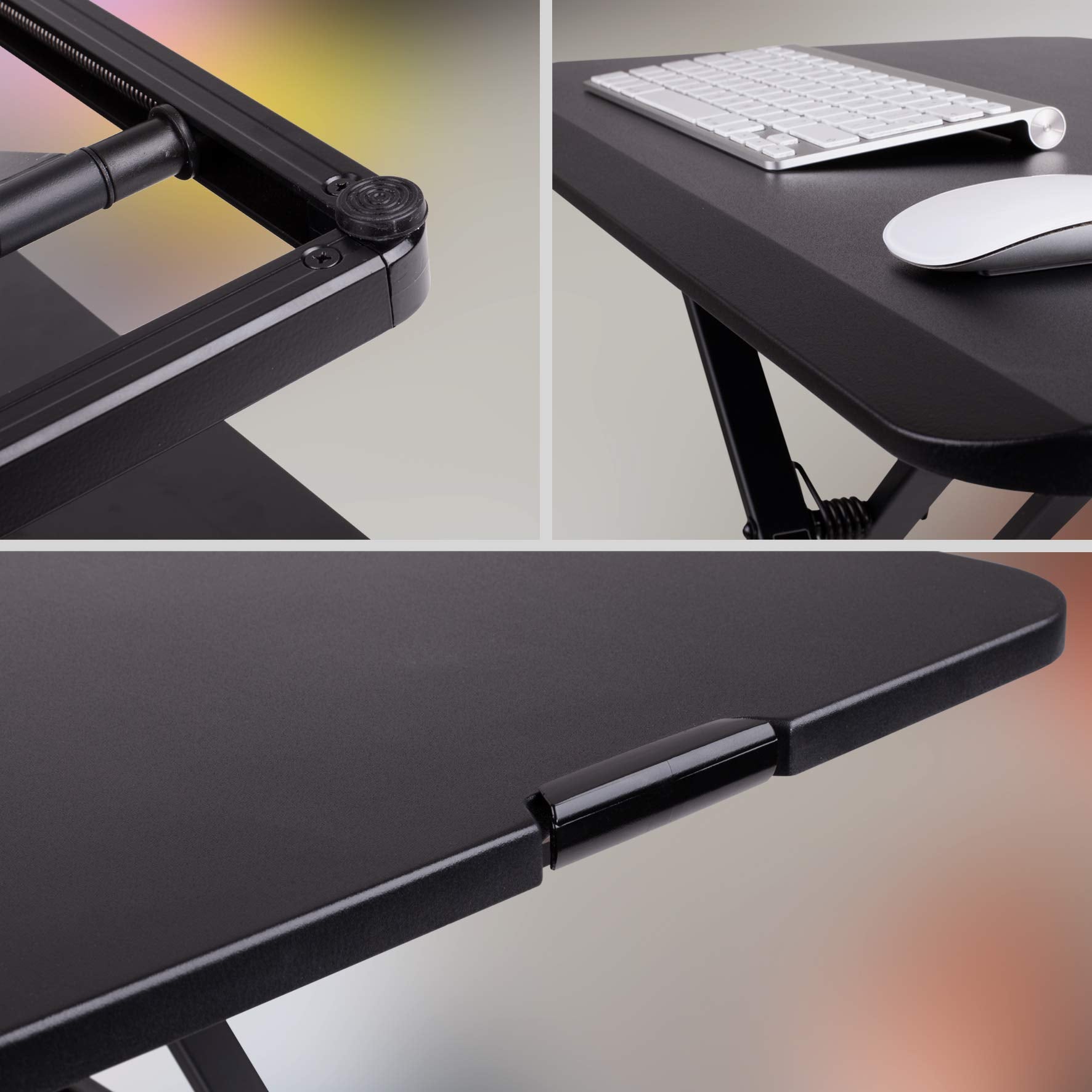 Zoomgoods Sit-Stand Desk DM05D20 | Height Adjustable Office Workstation | 74x45cm Platform | Riser for PC Computer Screen, Keyboard, Laptop | 10kg Capacity | Ergonomic Desktop Table Converter…