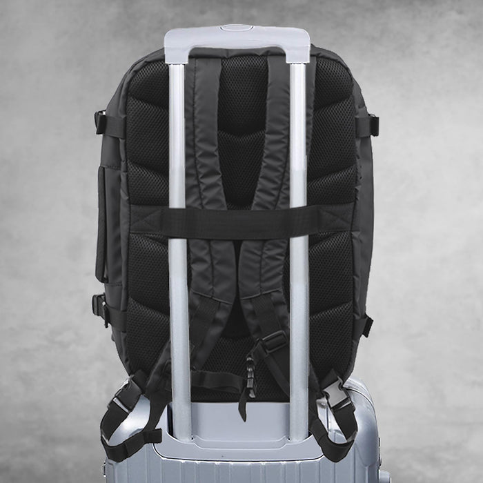 Zoomgoods Cabin Bag LB326 | Max Cabin Size Case | Large Flight Approved Carry On | 14 15 17 Inch Laptop MacBook Sleeve | Multiple Compartments | Luggage Strap for Travel | Water-Resistant Backpack