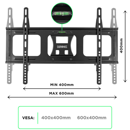 Zoomgoods TVB109M TV Bracket, Wall Mount for 32-70" Television Screen, Tilting Action +5°/-10°, Fits up to 600x400mm, For Flat Screen LCD/LED (35kg)