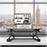 Zoomgoods Sit-Stand Desk DM05D3 | Height Adjustable Office Workstation | 73x59cm Platform | Raises from 15-50cm | Riser for PC Computer Screen, Keyboard, Laptop | Ergonomic Desktop Table Converter