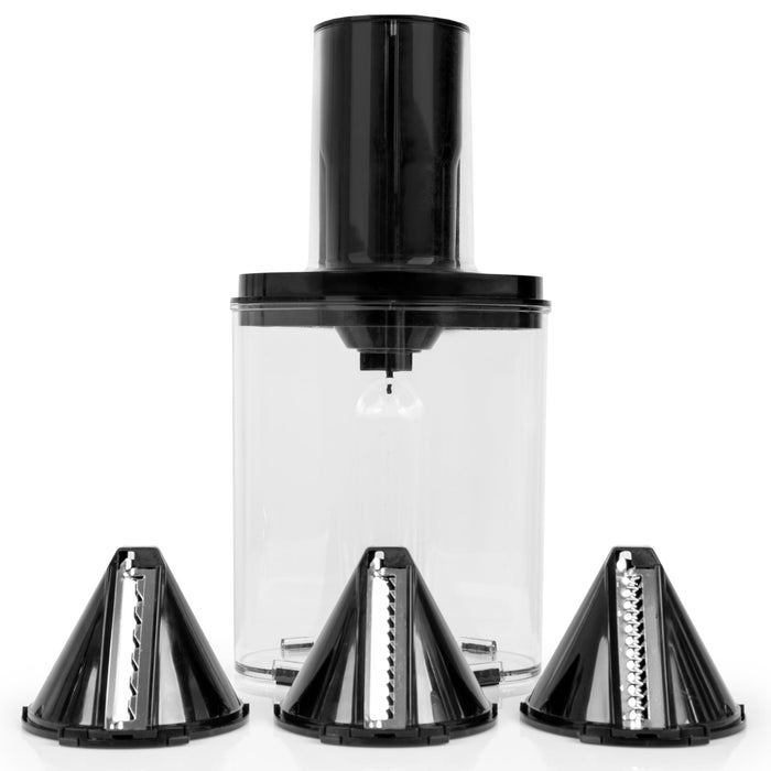 Zoomgoods Vegetable Spiraliser HBS35 - 3 Blade Sizes For HB35 Hand Blender, 1.4L Capacity, Lightweight Compact Ideal for Veggie Pasta, Zucchini, and Carrot Spaghetti