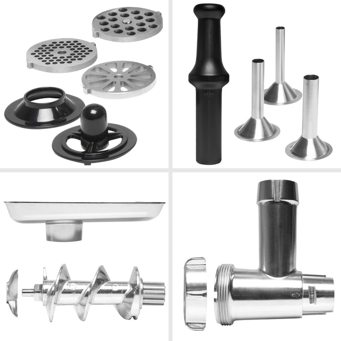 Zoomgoods Meat Grinder MG301, Electric Meat Mincer Machine, Sausage Maker and Kibbeh Maker, Grinder Mixer for Food, Meat, Fish, Vegetables, Kebabs at Home, Stainless Steel Plates