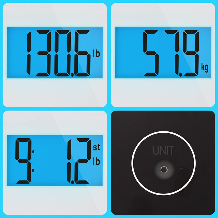 Zoomgoods Digital Bathroom Scales BS403 Accurate Weighing Scales with High Precision Sensors 180kg Body Weight Scale Battery Powered Fitness Scale with LED for Weightloss, Health