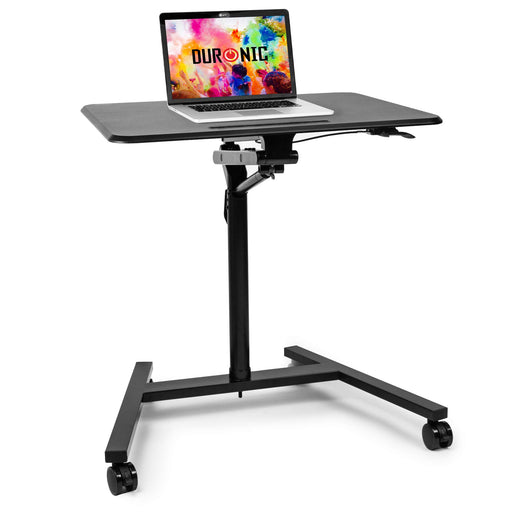 Zoomgoods Projector Stand / Sit-Stand Desk WPS37 | Multi-Use Video Projector Floor Table on Wheels| Movable Ergonomic Desk with Tablet Support | Portable | Adjustable Height and Reach | 10kg Capacity