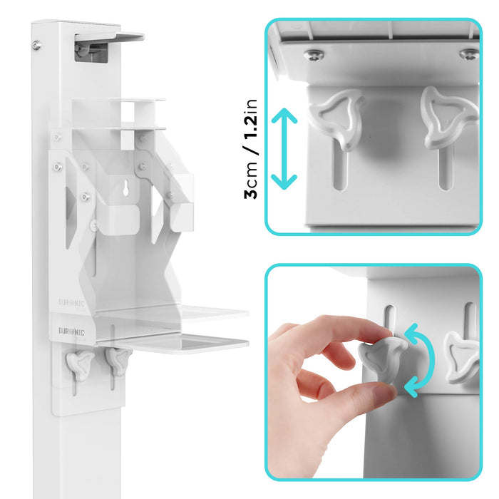 Zoomgoods Hand Gel Floor Standing Dispenser STF-S1L | Freestanding Sanitiser Holder with Drip Tray | Holds Zoomgoods S1000ML 1 Litre Pump Bottle | Stand Has Secure Locking Feature to Prevent Theft