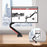 Zoomgoods Monitor Arm Stand DMGM5X1 | Single PC Desk Mount with Red LED Lights | Height Adjustable | For One 15-32 Inch Screen | VESA 75/100 | 8kg Capacity | Tilt +90°/-85°, Swivel 360°,Rotate 360°