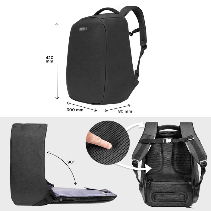 Zoomgoods Travel Laptop Backpack, Anti-Theft Lightweight Laptop Bag 15.6” School Rucksack, Backpack for Computer, business, school, Children, Ladies, Gym, Water Resistant, Gift for Women for men LB22