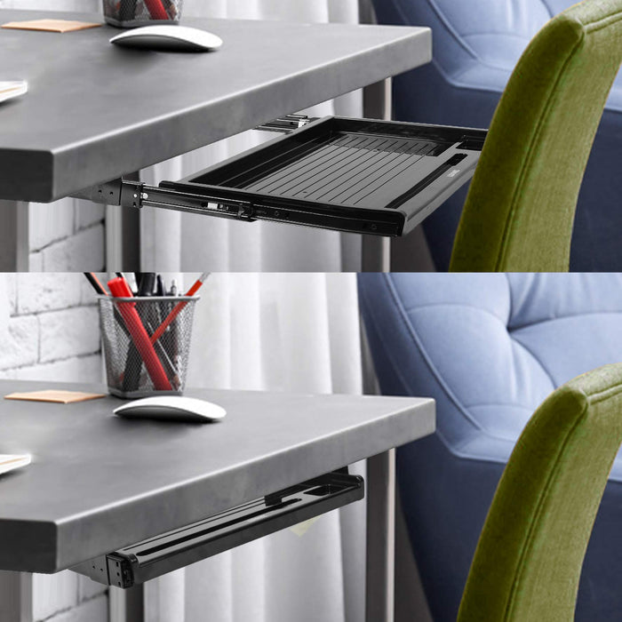 Zoomgoods Keyboard Drawers DKTSX2 Desk Extender with Keyboard Pull Out Tray Ergonomic Under Desk Drawer for Keyboards Mouse Improved Posture