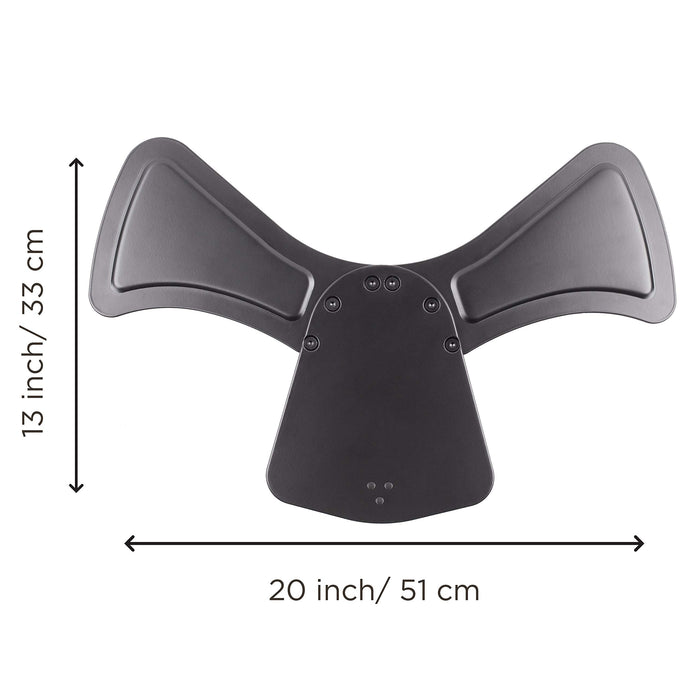 Zoomgoods DM75 Stand for Pole | Attaches to Zoomgoods DM15 DM25 DM35 DM453 Poles | Flat Freestanding Monitor Base for Desk | Heavy Duty Steel | Alternative Installation Solution to Clamp or Grommet Fixing