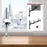 Zoomgoods Single Monitor Stand DM351X3 WE Monitor Arm Riser Mount for 13-27” Computer Screen Height Adjustable Clamp Stands for PC Gaming Work Desk, Home & Office Studio, VESA 75 100