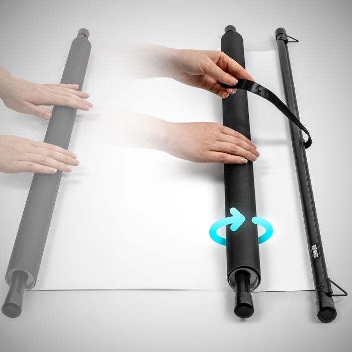 Zoomgoods Bar Projector Screen BPS50 / 169 Wall Mountable 50” Projection Screens for Home Office School Matte White Movie Screen with 16:9 Aspect Ratio for Movie Nights Home Cinemas Office Presentations