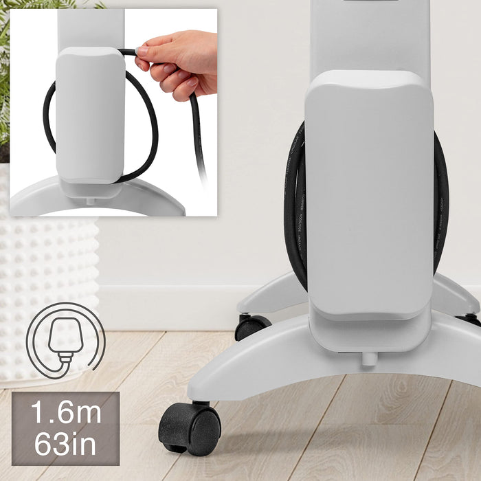 Zoomgoods Electric Heater HV220 WE Oil Free Convection Heaters, Micathermic Panel Heaters, Portable Mica Panel Heater for Heating up Homes, Bedrooms, Offices & Garage Spaces