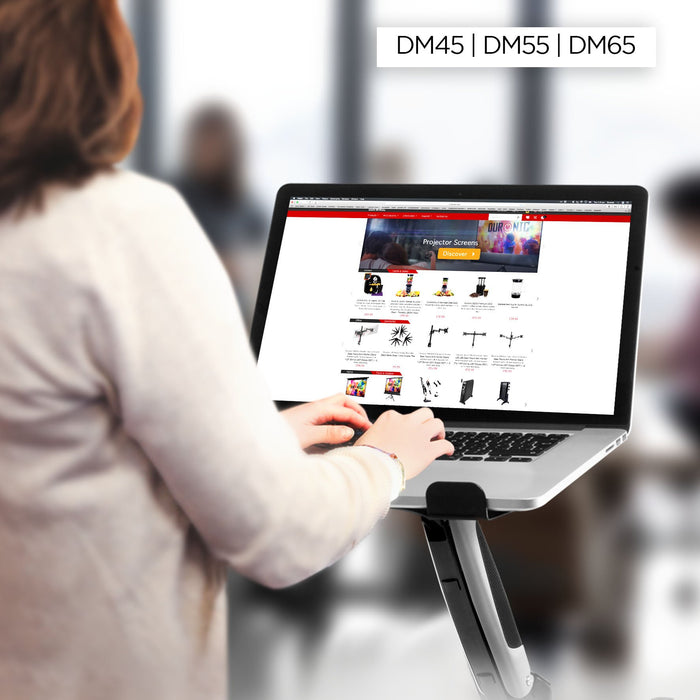 Zoomgoods Laptop Attachment Stand DML2, Desk Mount Support Tray for Laptop, Tablet or MacBook, VESA 75/100, 8kg Capacity, Compatible with DM15 DM25 DM45 DM55 DM65 DMUSB DMDC DMG